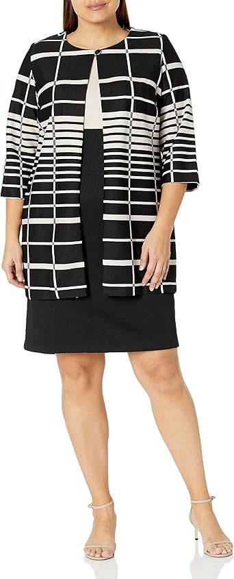 black jacket dress plus size