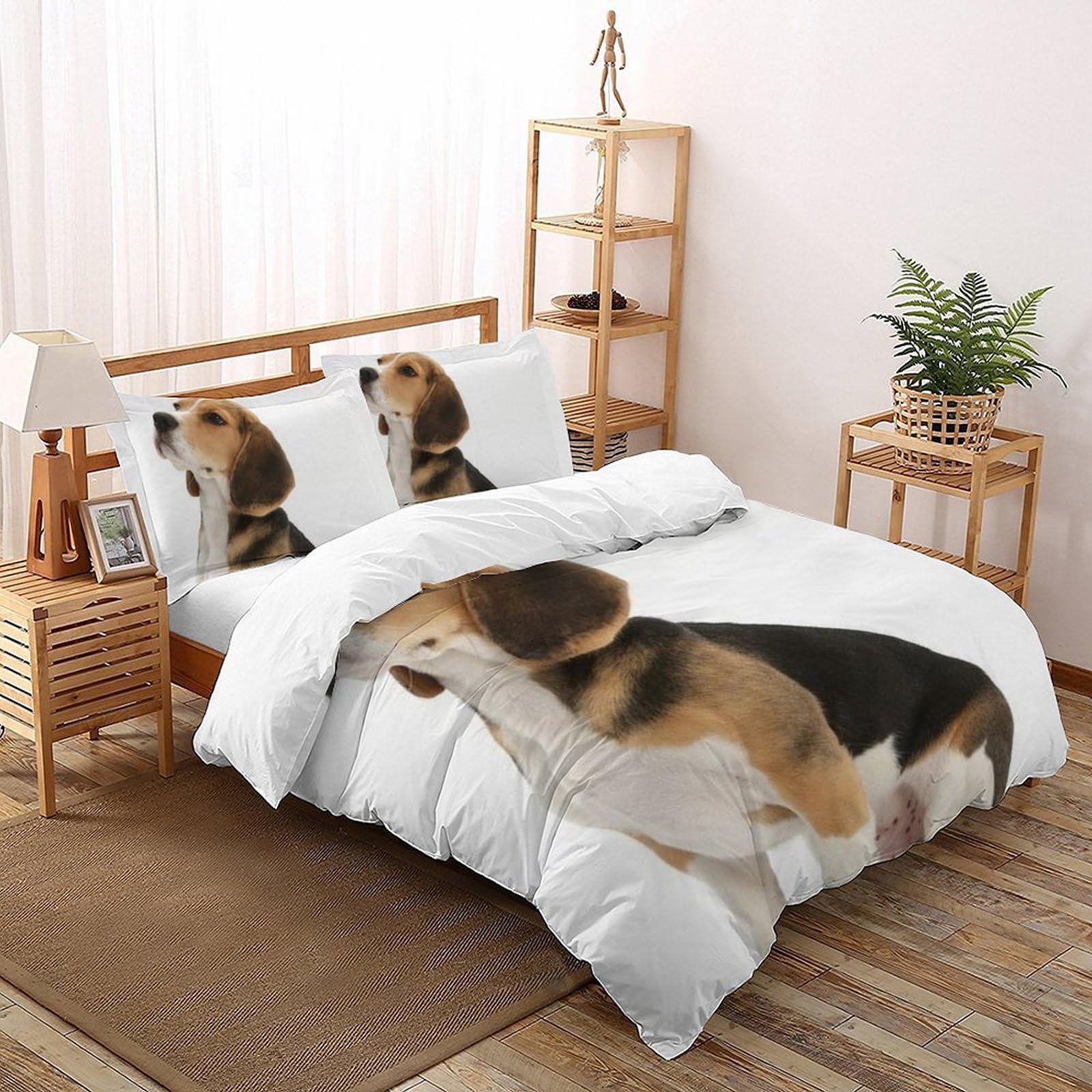 Housse de couette chiots 200x200cm en microfibre ultra douce