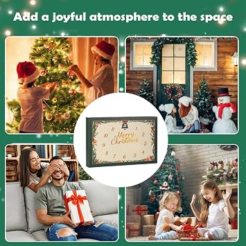 Christmas Countdown Calendar,2d Acrylic Holiday Themed Decorations | 24 Days Calendar Advent 2025 | for All Ages Kids Teens Adults Birthday