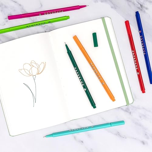 Miniatura 6 de PAPERAGE Cuaderno de diario en blanco, azul marino, 160 páginas, tamaño mediano de 5.7 x 8 pulgadas, papel grueso de 3.53 ozm, tapa dura