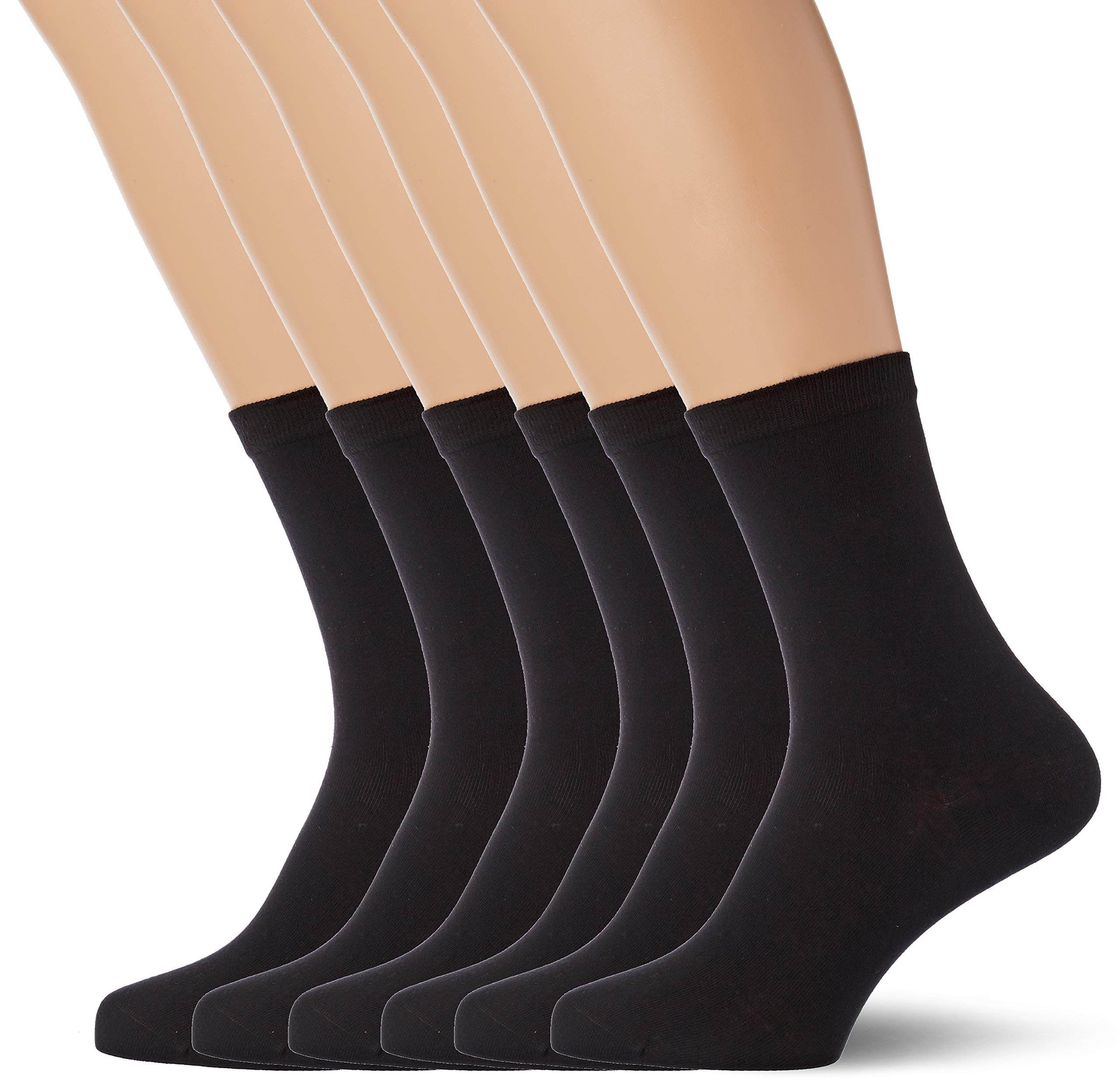 Dim Women's Cotton Reinforced Heel & Toe Socks x6