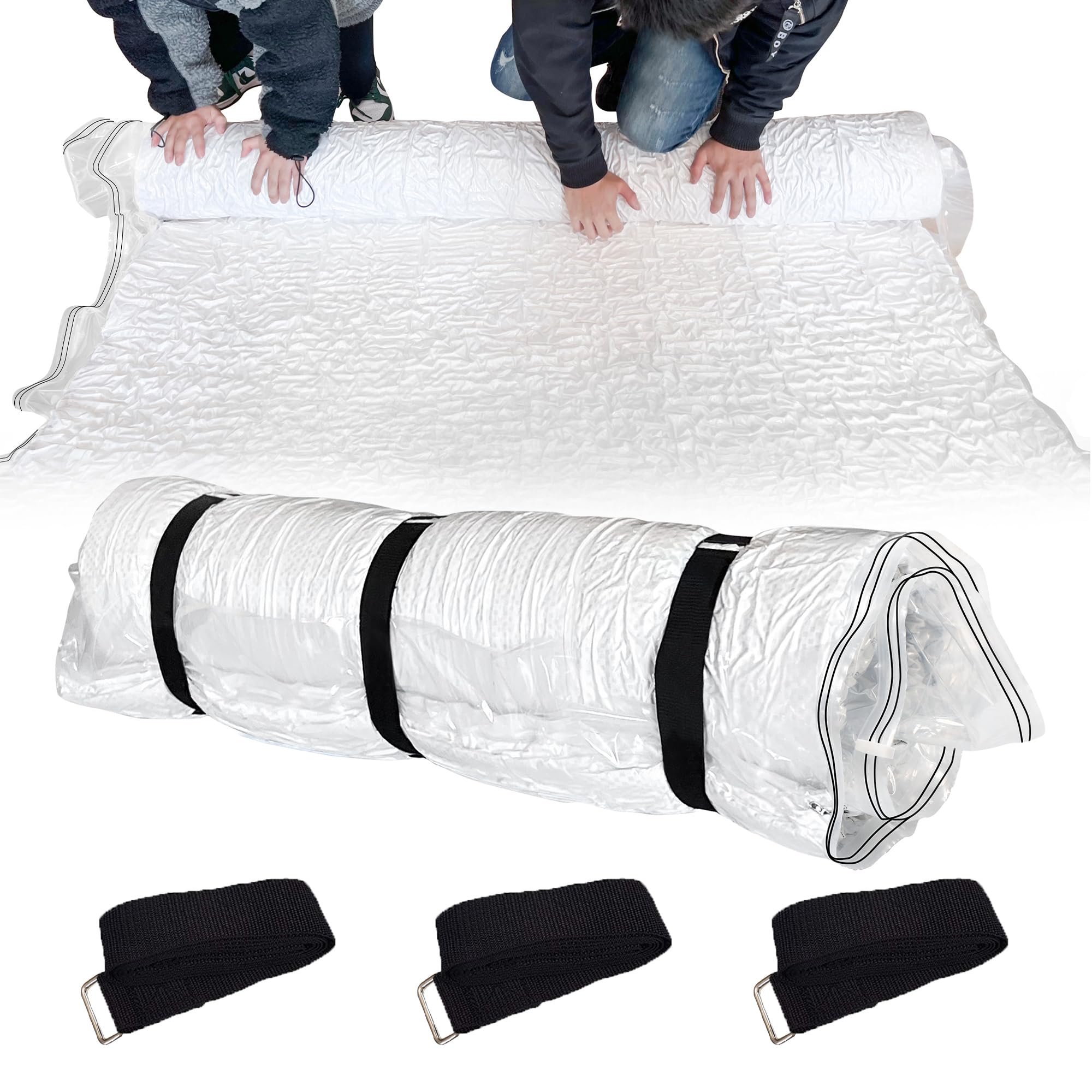 Mattress Vacuum Bag for Memory Foam Mattress Latex Mattress Vacuum Seal Bag with Straps, Moving