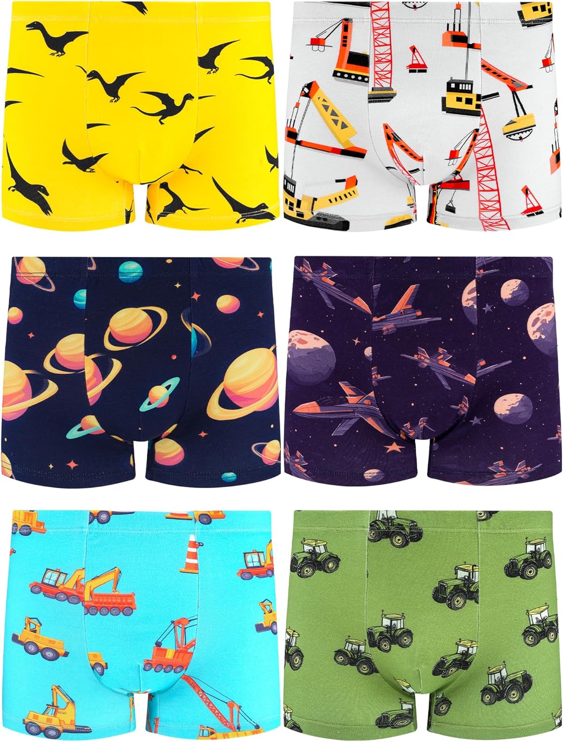 Boys' Underwear,Soft Cotton Tagless Panties for Toddlers' & Little Kids' Comfort,Breathable Boxer Briefs in Sizes 2T,3T,4T,5T,6T,7,8,10,12 Years Old,6-Pack Fighter-10