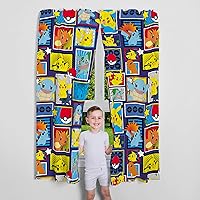 Vista 3 de Franco - Juego de cortinas para habitación de niños, 82 x 63 pulgadas, Pokémon