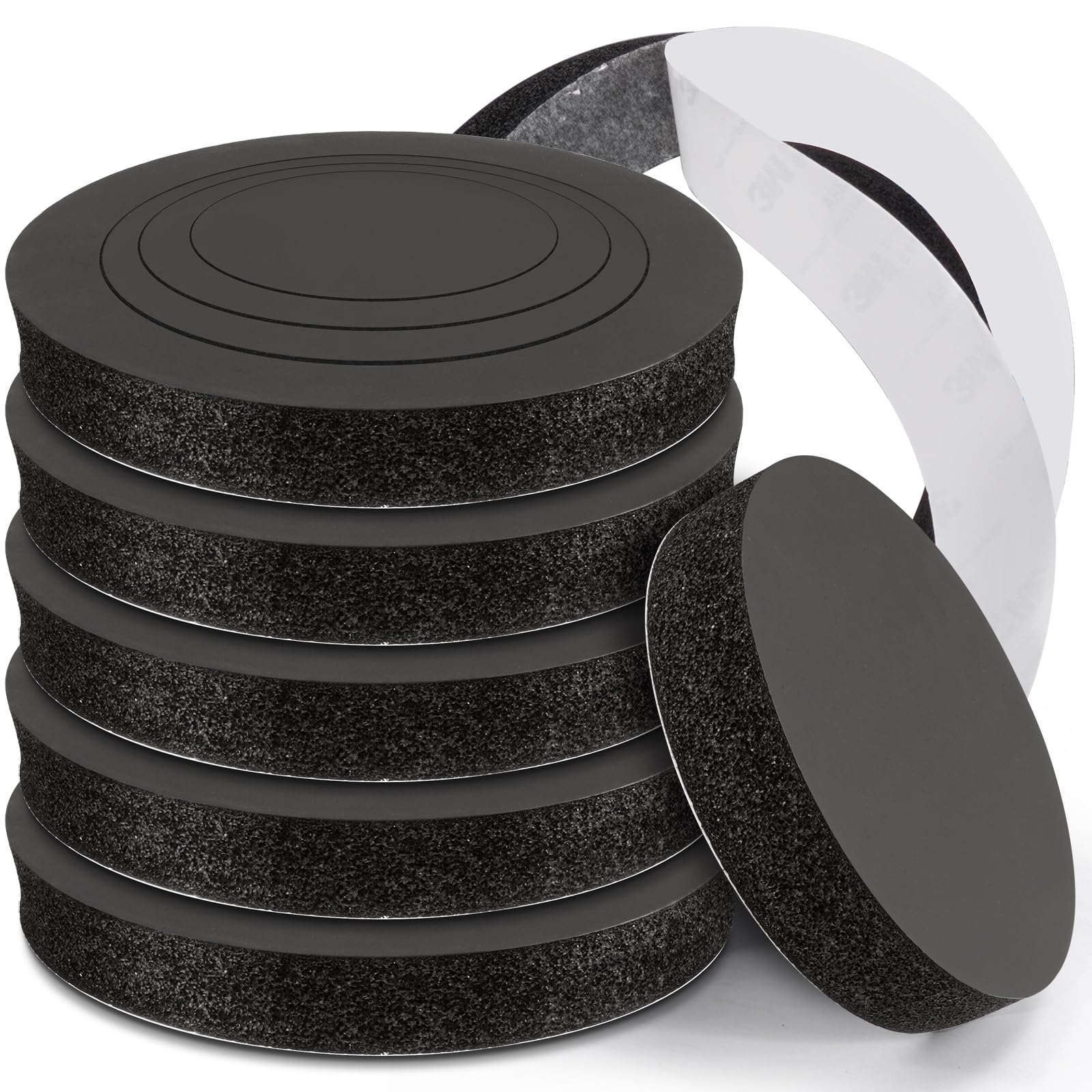 6.5" Car Speaker Foam Rings, 6.5inch Universal Self Adhesive Foam Speaker Enhancer, High Rebound Sponge Bass Blocker Kit Waterproof High Rebound Car Door Speaker Fast Rings 6PCS