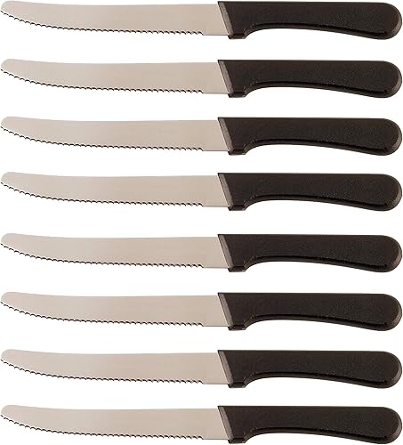 Miniatura 7 de Juego de cuchillos para carne, calidad de restaurante, acero inoxidable, 4.25 pulgadas, punta redondeada, juego de 8 (8)