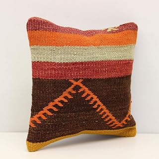 Ottoman Style pillow cover 12x12 inch Natural Pillow Throw Kilim pillow cover Chevron Pillow Bolster Pillow Handmade Cushion Cover