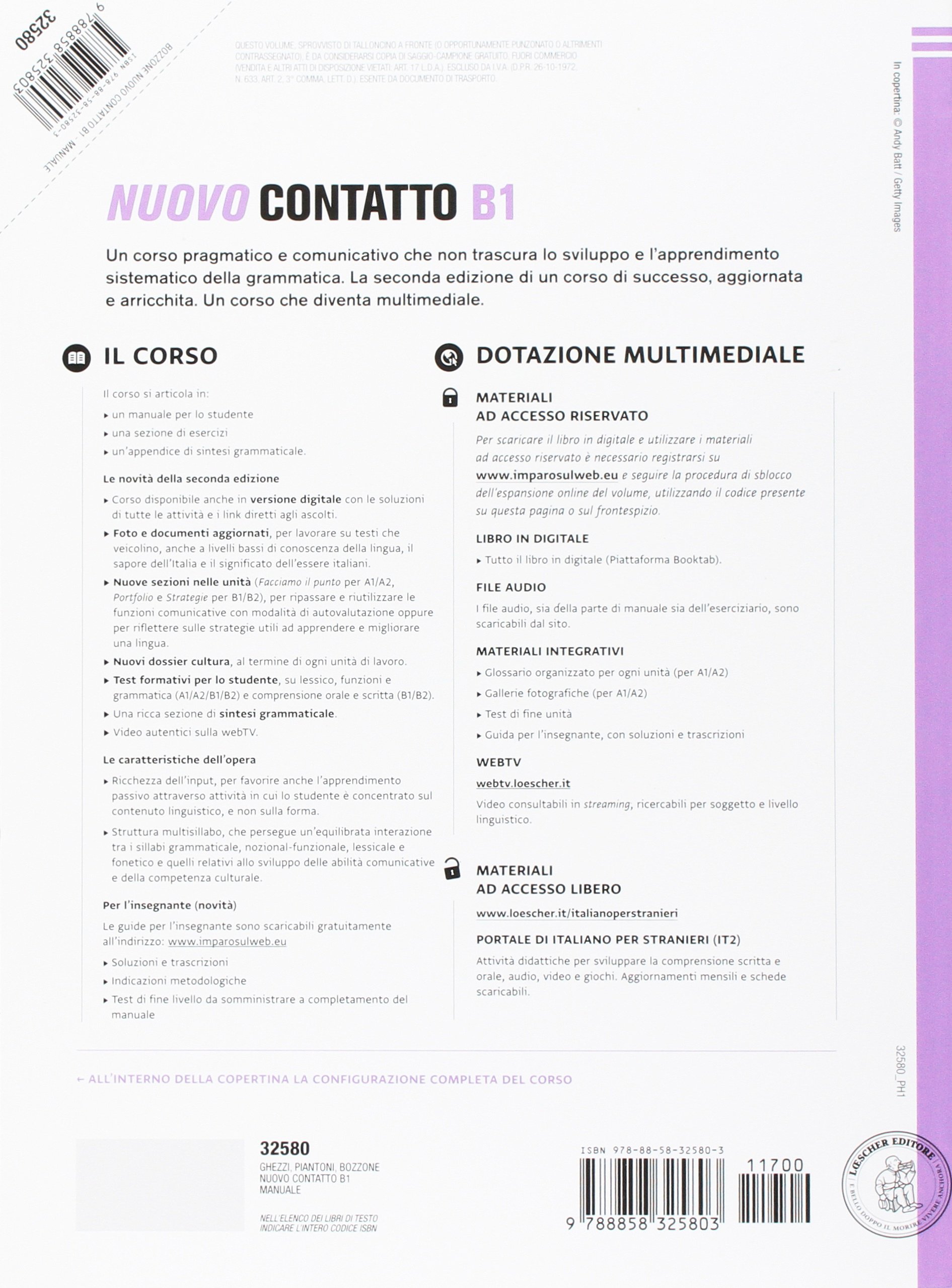 Nuovo Contatto. Corso di lingua e civiltà italiana per stranieri. Manuale. Livello B1: Manuale B1
