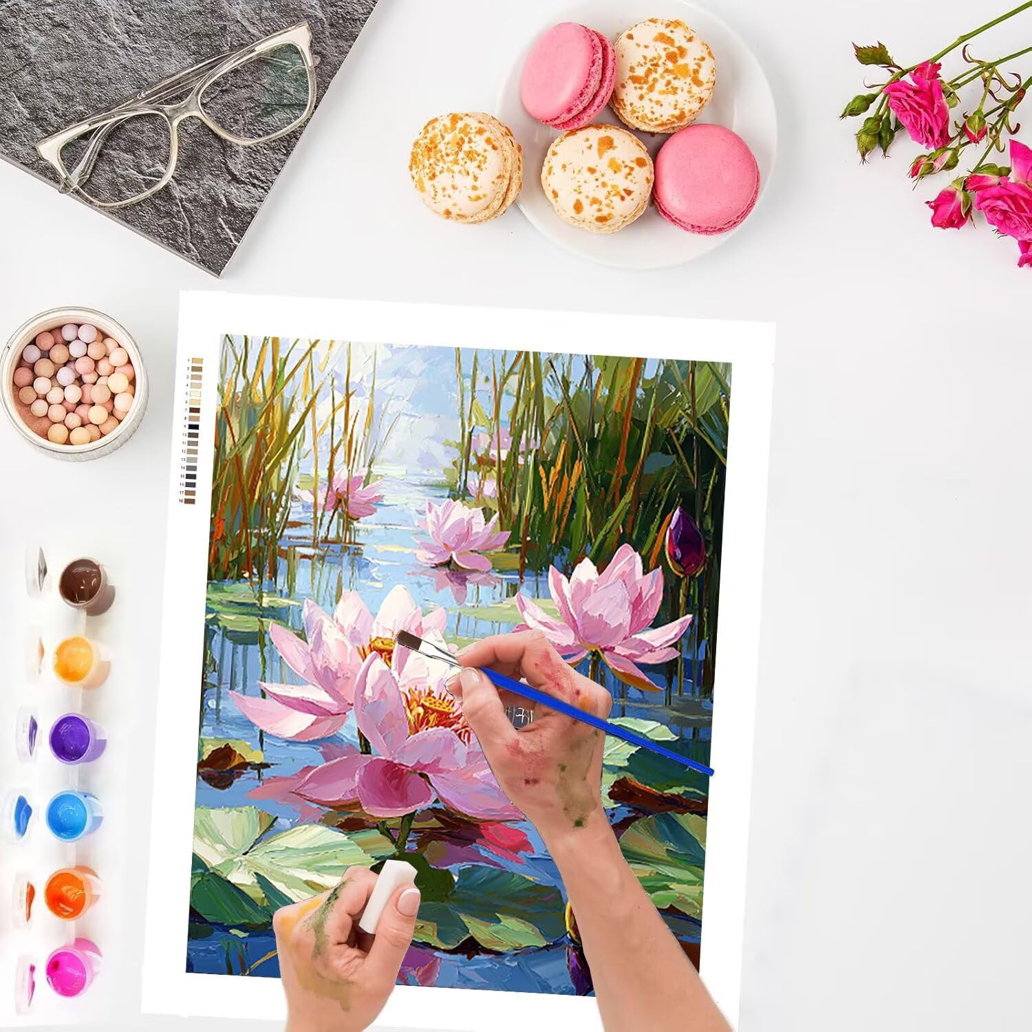 WEISHIWE Ninfea Dipingere con i Numeri per Adulti, 70x90cm a-918