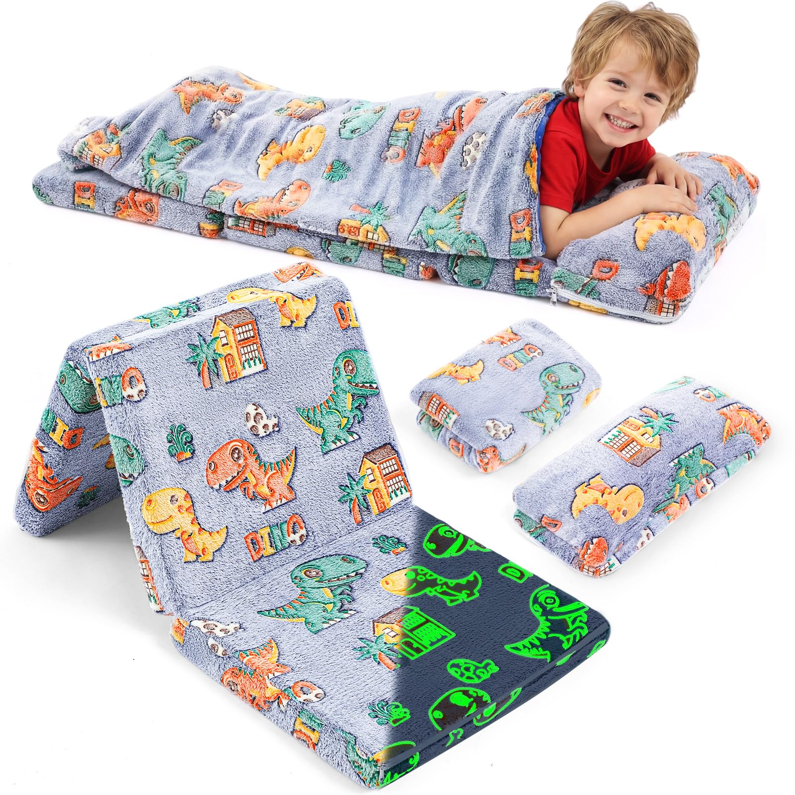 Kids Nap Mat with Pillow and Blanket