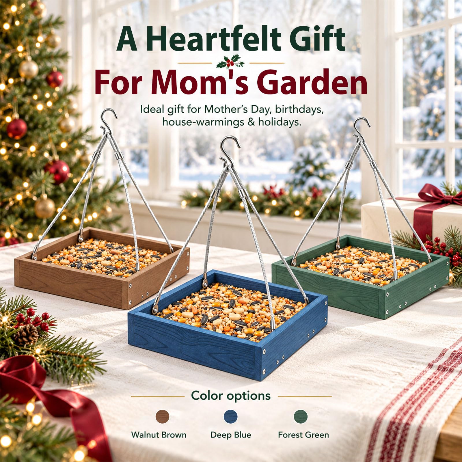 Large Bird Feeder - Durable & Weather-Resistant -8