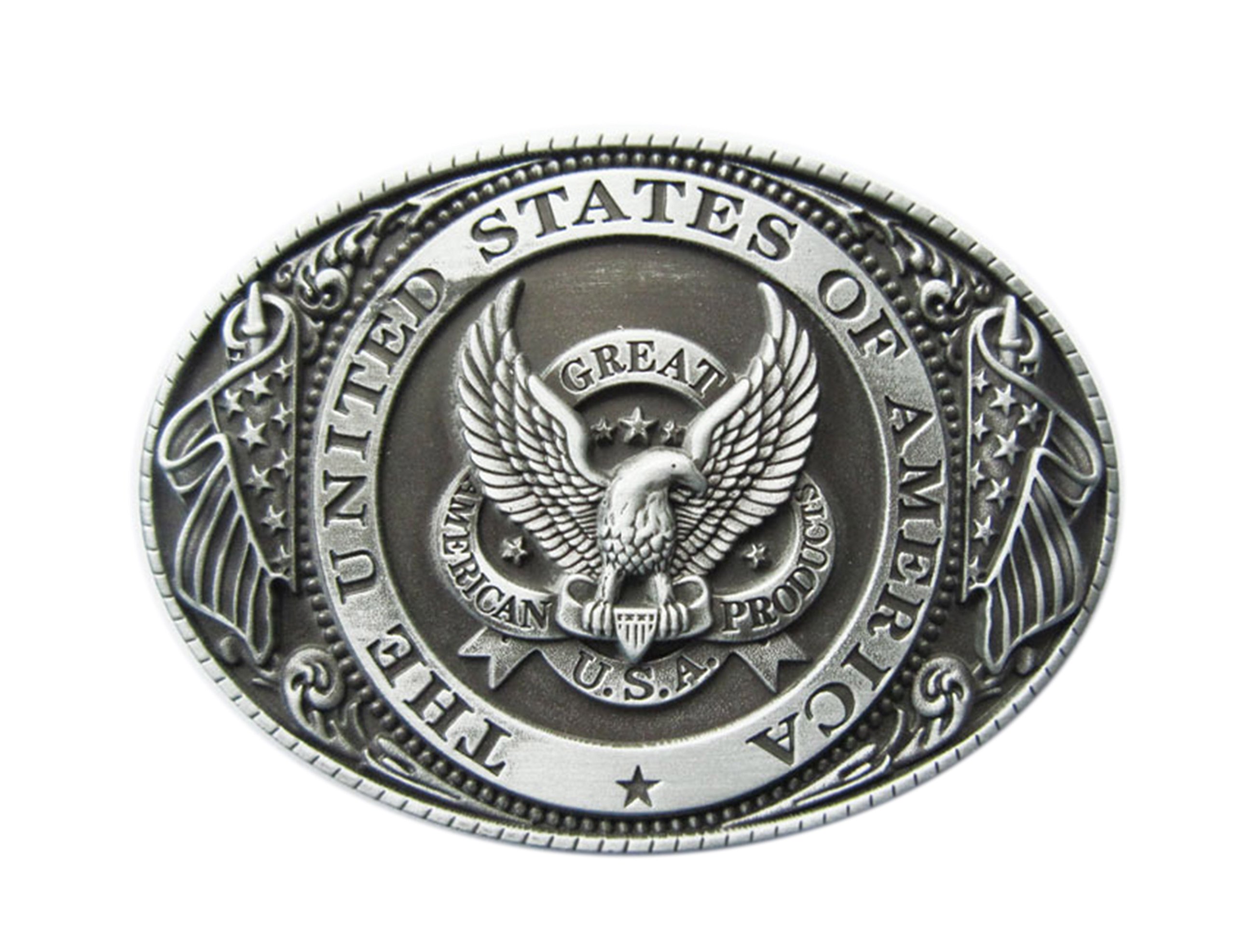Gürtelschnalle U.S.A. Amerika USA 3D Optik für Wechselgürtel Gürtel Schnalle Buckle Modell 62