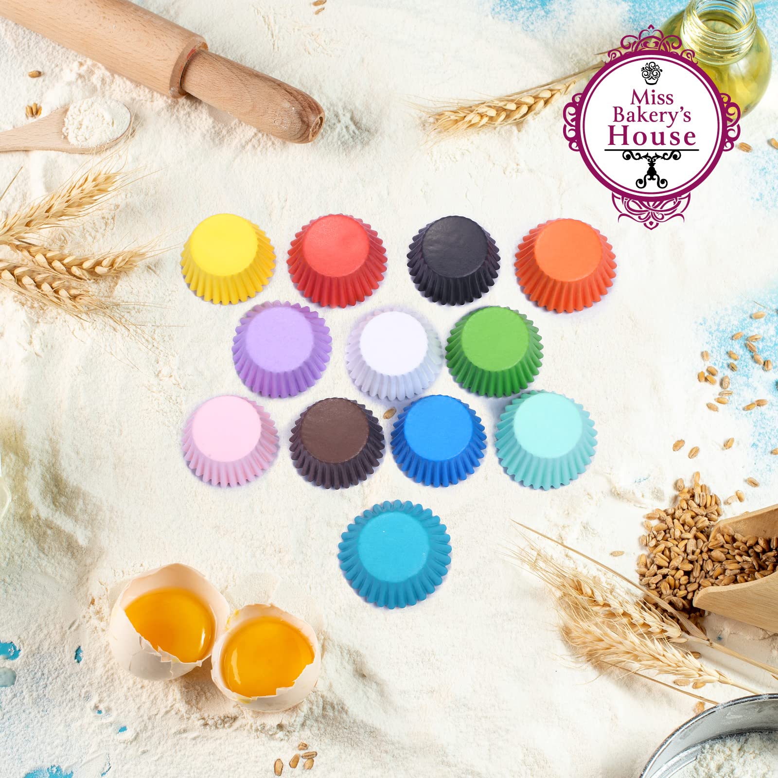 Muffinvormpjes, papier, 500 stuks mini muffins papieren vormpjes