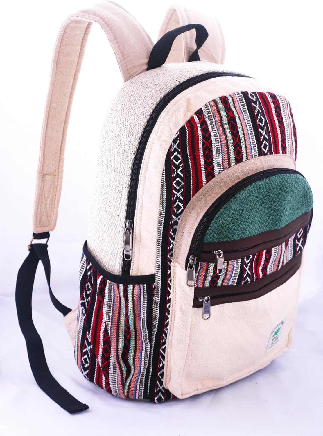 Anitya Hemp Backpack, Multi-Functional Pockets, Eco-Friendly, Unisex, Hiking Daypack, Durable Rucksack (AHLB08)