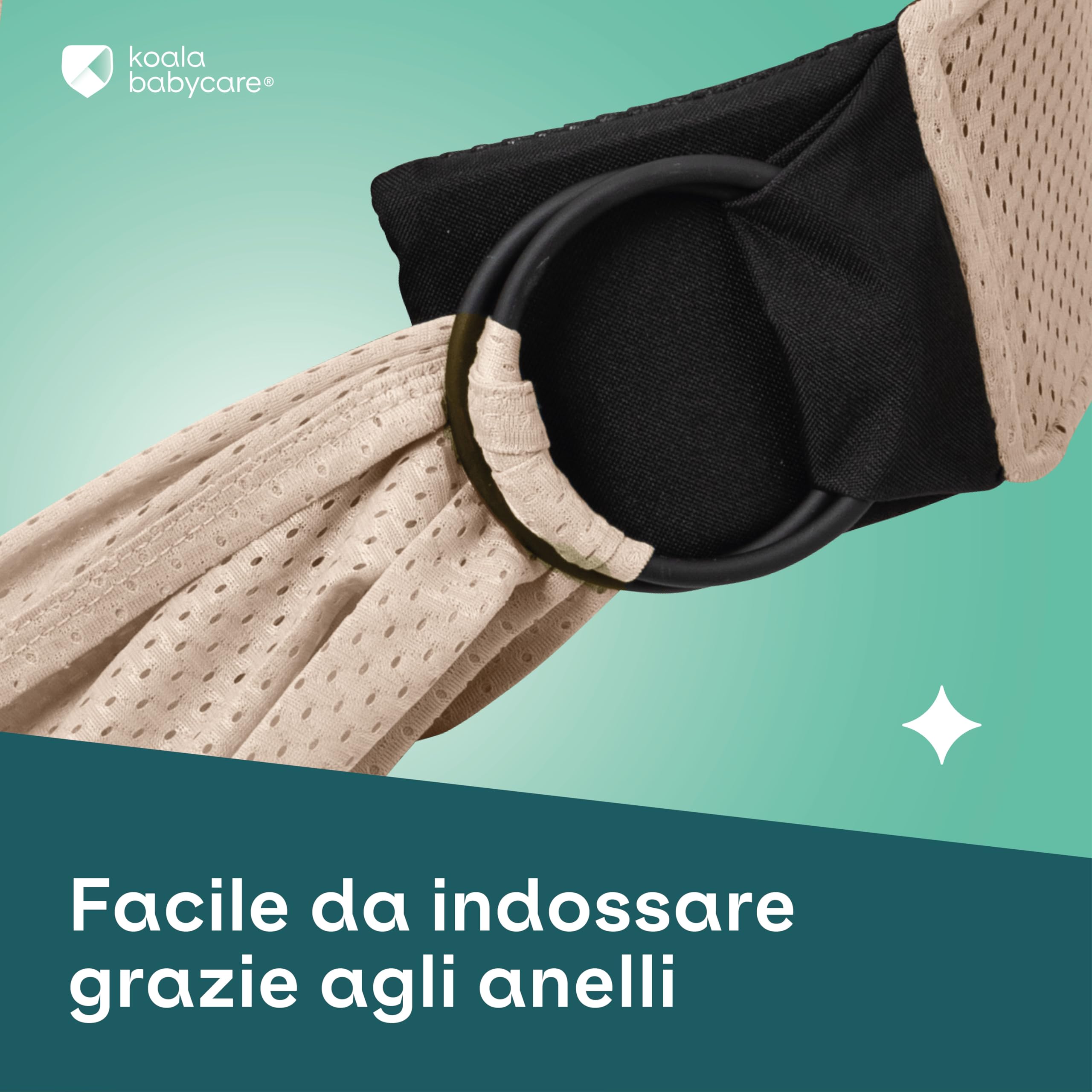 Koala Babycare Fascia Porta Bebè Estiva – Fascia Neonato Traspirante per Mare, Piscina, Doccia – Water Sling Leggera per Climi Caldi | Regolabile, Rapida Asciugatura, fino a 9 kg