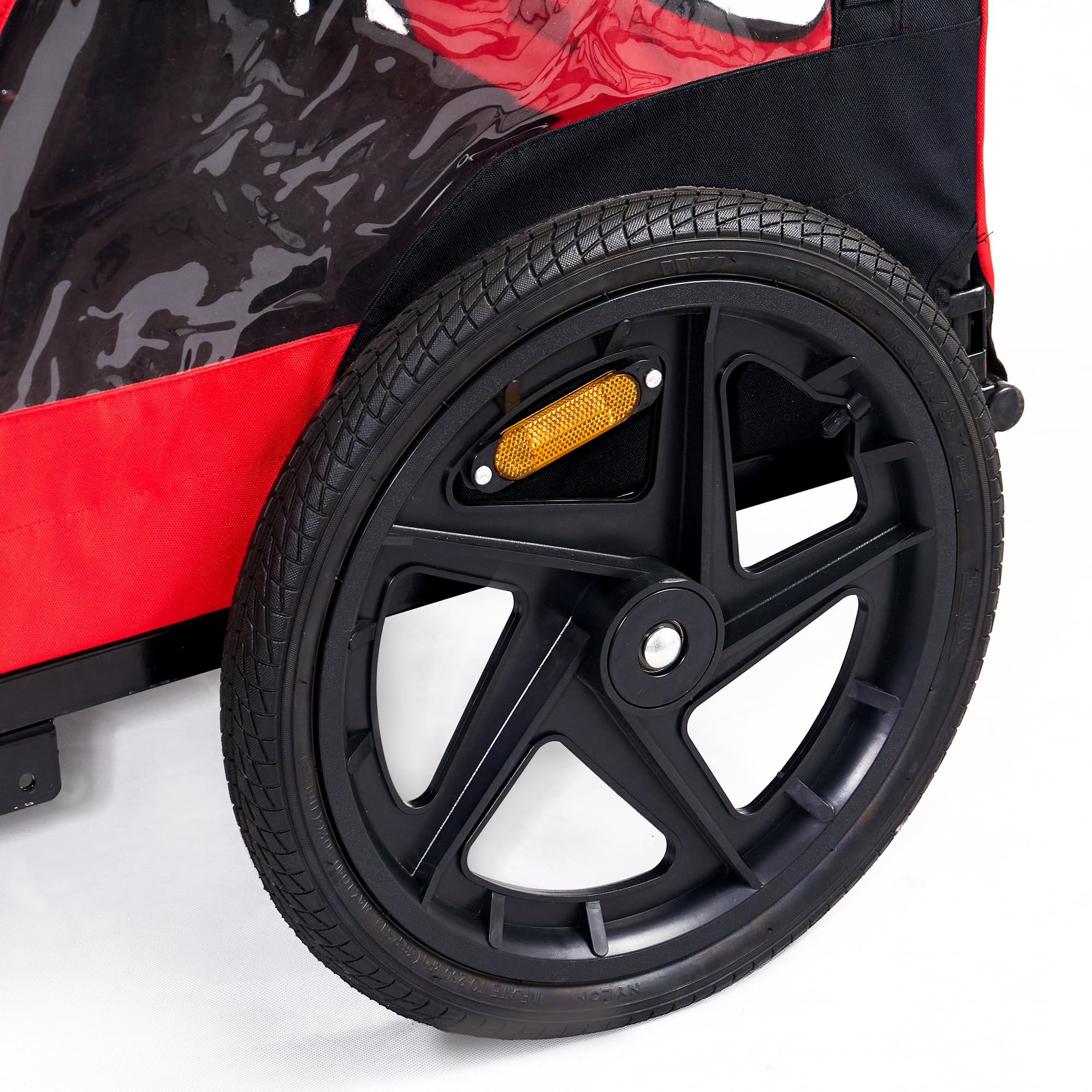 Remolque para bicicleta para perros, con resorte, incluye bandera, adecuado para perros grandes y medianos