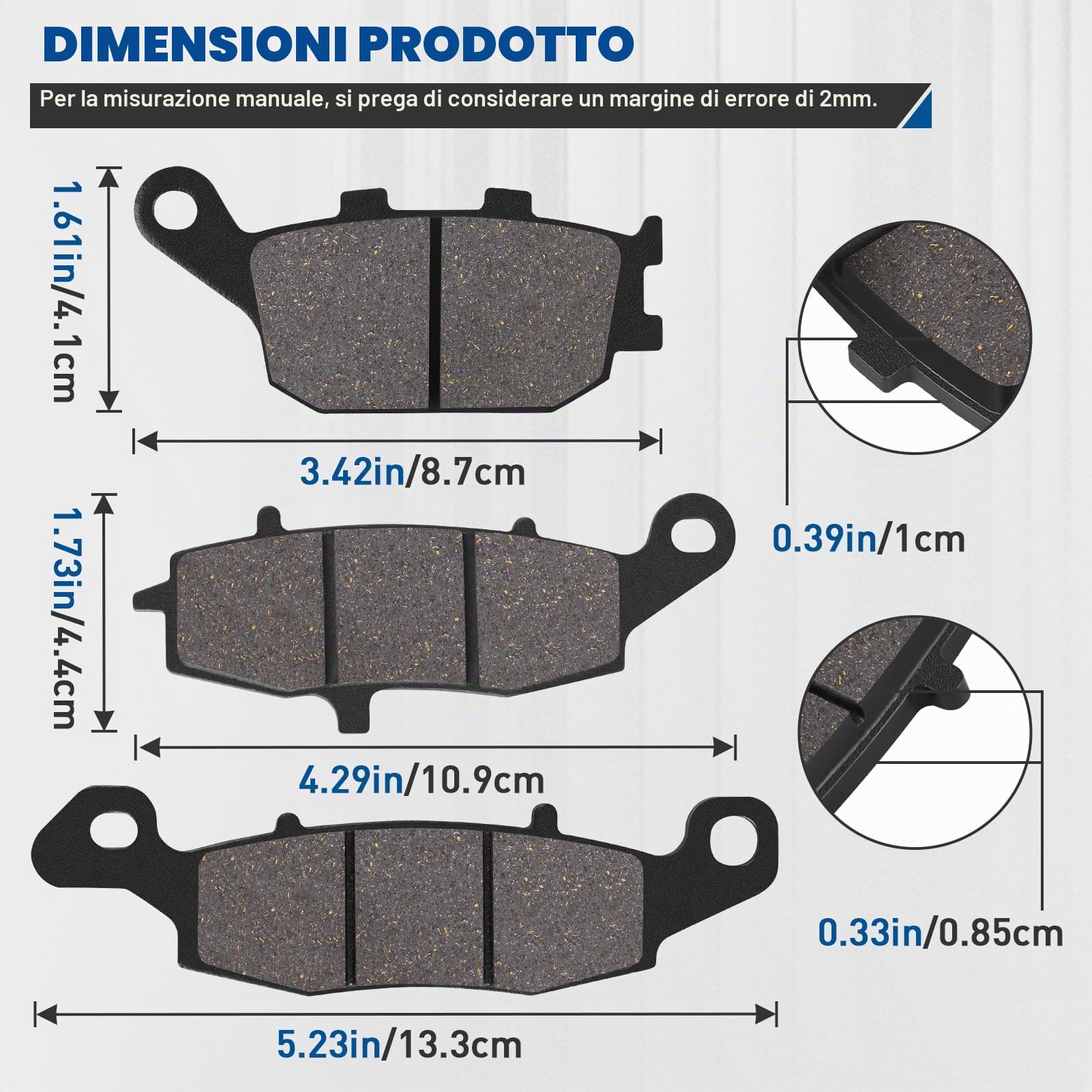Pastiglie freno anteriori e posteriori per Suzuki 650 DL650 VStrom 2004-2020 DL1000 1000 V-Strom 2002-2010 SV650 SV 650 2003-2015 GSR750 2011-2015