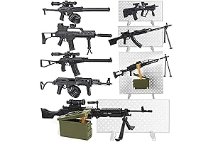 PROLOSO 1/6 Scale Toy Machine Guns with Display Board