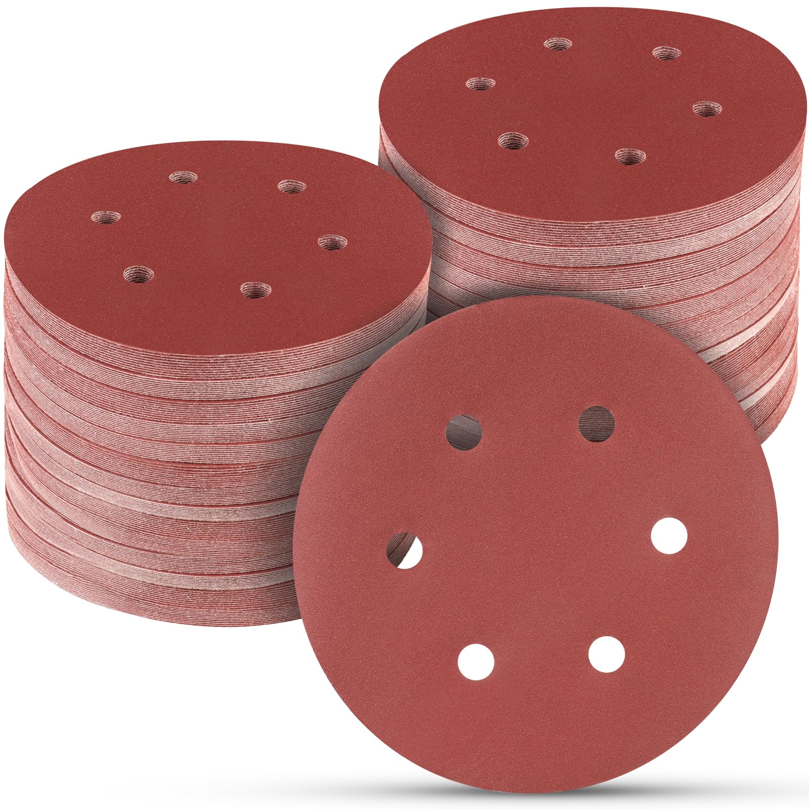 100 PCS 6 Inch Sanding Discs 400 Grit, 6 Hole Hook and Loop Sandpaper, Round Orbital Sand Paper Discs for Sander