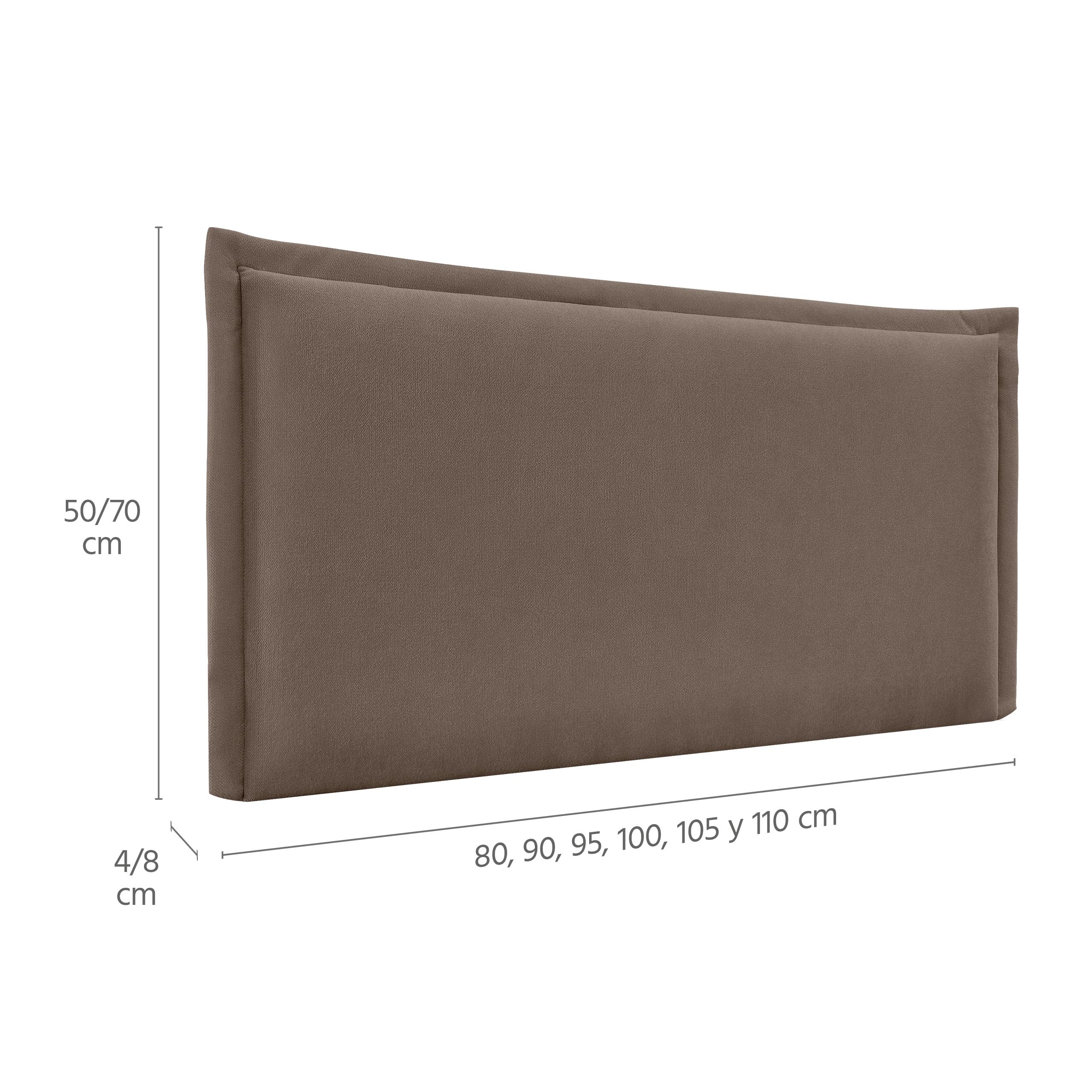 DHOME Testiera Imbottita in Tessuto Aqualine con Bordino da Parete Fonoassorbente Acustica Testata Letto per Camera Moderna di Tendenza (Marrone, 4cm Sp., 70cm Alt., 200cm Dual)
