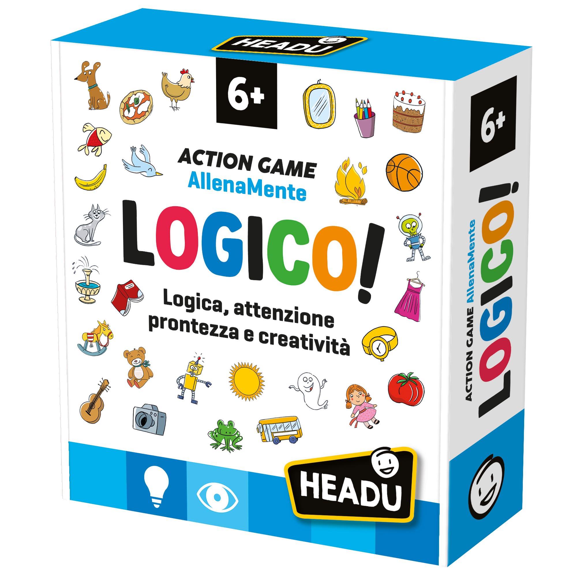 HEADU - È Logico! - Un Gioco di Logica, Prontezza e Creatività. Giochi Educativi 5 6 7 8 Anni, Giochi didattici per Bambini, Giochi da Tavolo Intelligenti, Regalo Bambino 6 Anni, Regalo Bambina 7 Anni