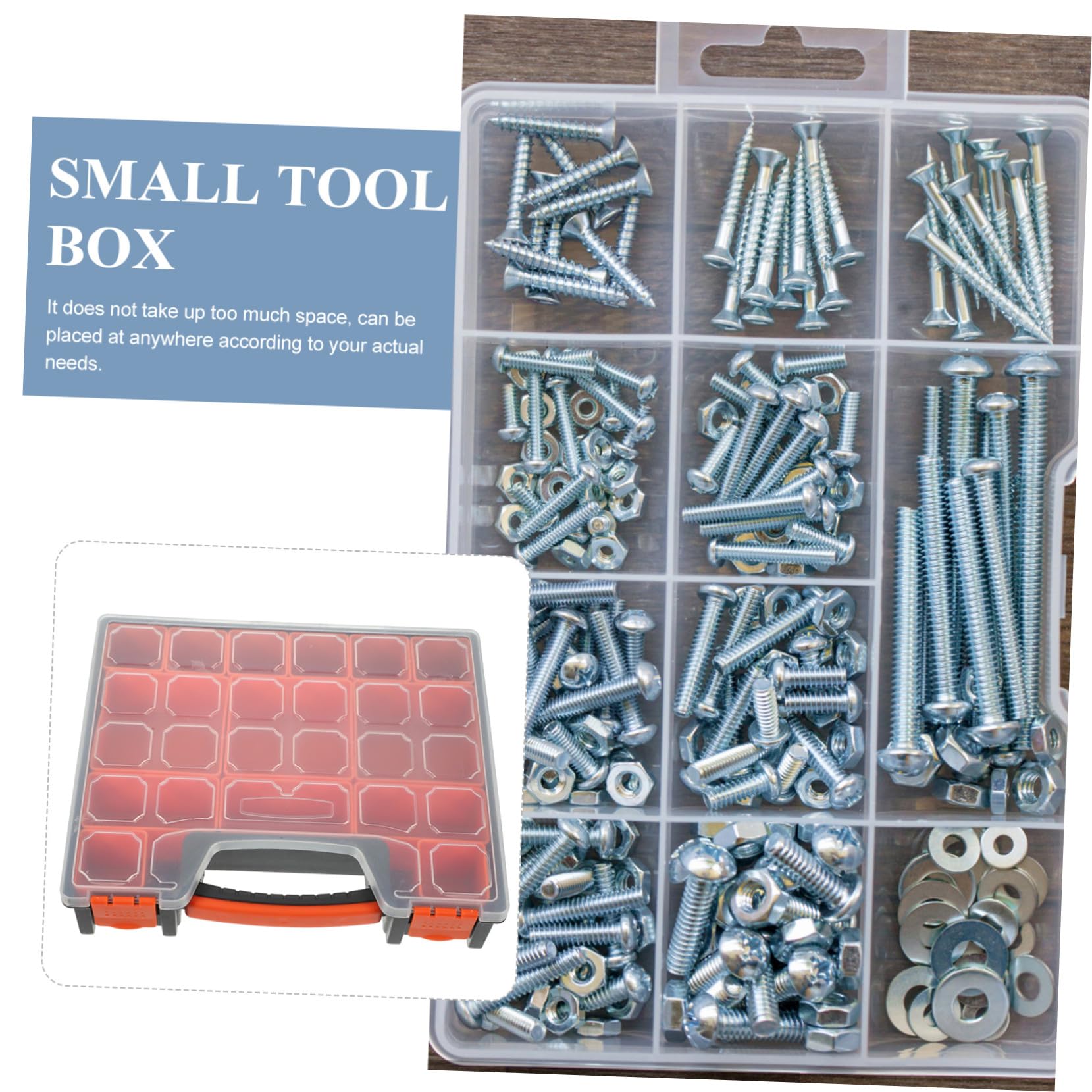 2 Pièces Boîte de Rangement pour Petites avec Compartiments Modulables Boîte Organisatrice pour Vis et Perles pour Atelier et Bricolage