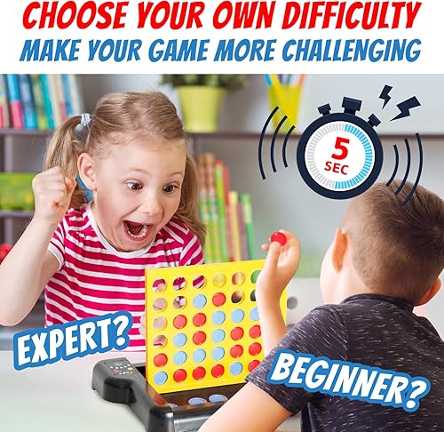 Miniatura 5 de Juego de mesa eléctrico 4 en una fila | Juego de mesa clásico Line Up 4