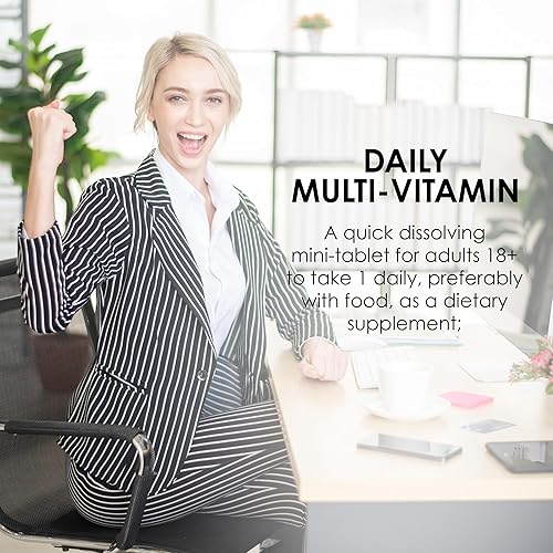 Miniatura 3 de MASON NATURAL Mini vitaminas A, C, D3, E, B1, B2, B3, B6, B12, folato y calcio para la salud general, 365 tabletas