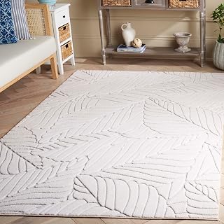 Washable Rug Versailles Collection - 6' Square, Ivory, Slip Resistant & Easy to Clean, Ideal for Living Room, Bedroom, Home Office, Dining Space (VRS659A)