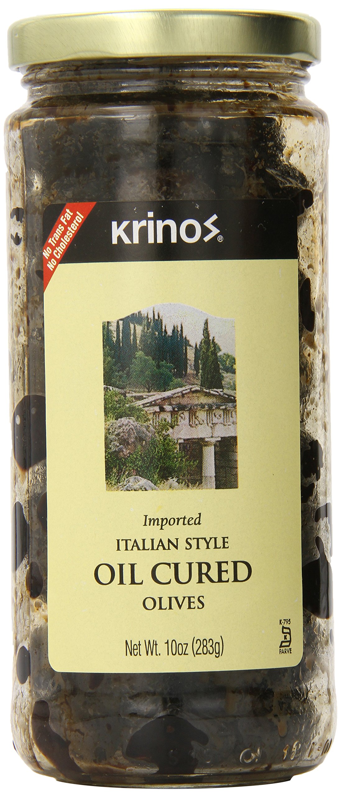 Krinos Olives, Italian Style Oil Cured, 10 Ounce (pack of 6)