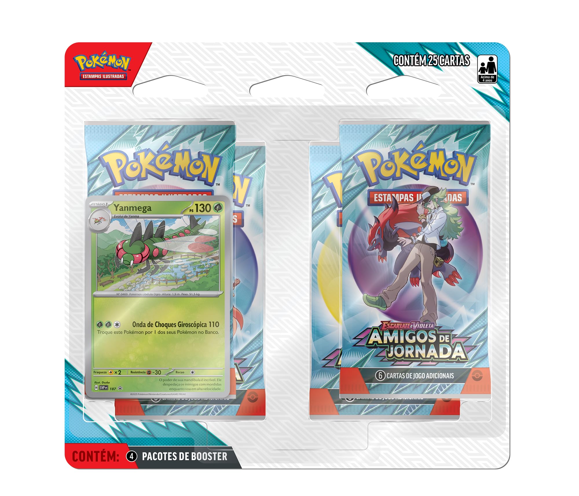 Pokémon TCG, Blister Quadrúplo Yanmega EV9 Amigos de Jornada