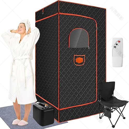Sauna Box，Portable Sauna for Home with 3L 110V Steamer, 9