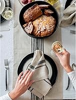 Vista 2 de Solino Home - Manteles individuales y servilletas francesas, a rayas y de granja