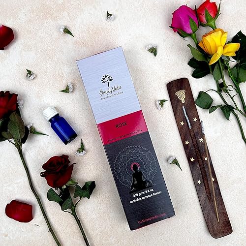 Miniatura 3 de Varillas de incienso rosa de 8.82 oz (aproximadamente 135 varillas de incienso de alta calidad + soporte de incienso)  Dura 60 minutos, ideal para