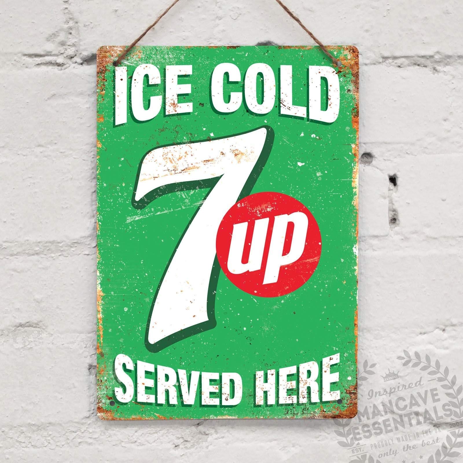 Bdts 7Up Soda Vintage Tin Sign Metal Decor Metal Sign Wall Metal Tin Sign 8X12 Inches