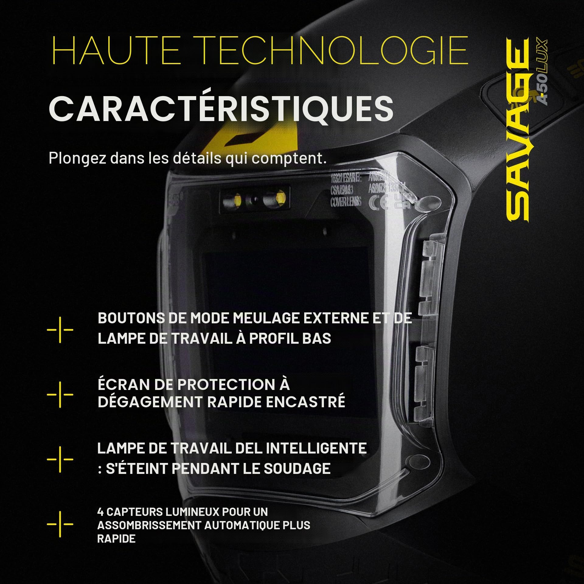 ESAB SAVAGE A50 LUX MASQUE AUTOSCURANT COD. 0700500950