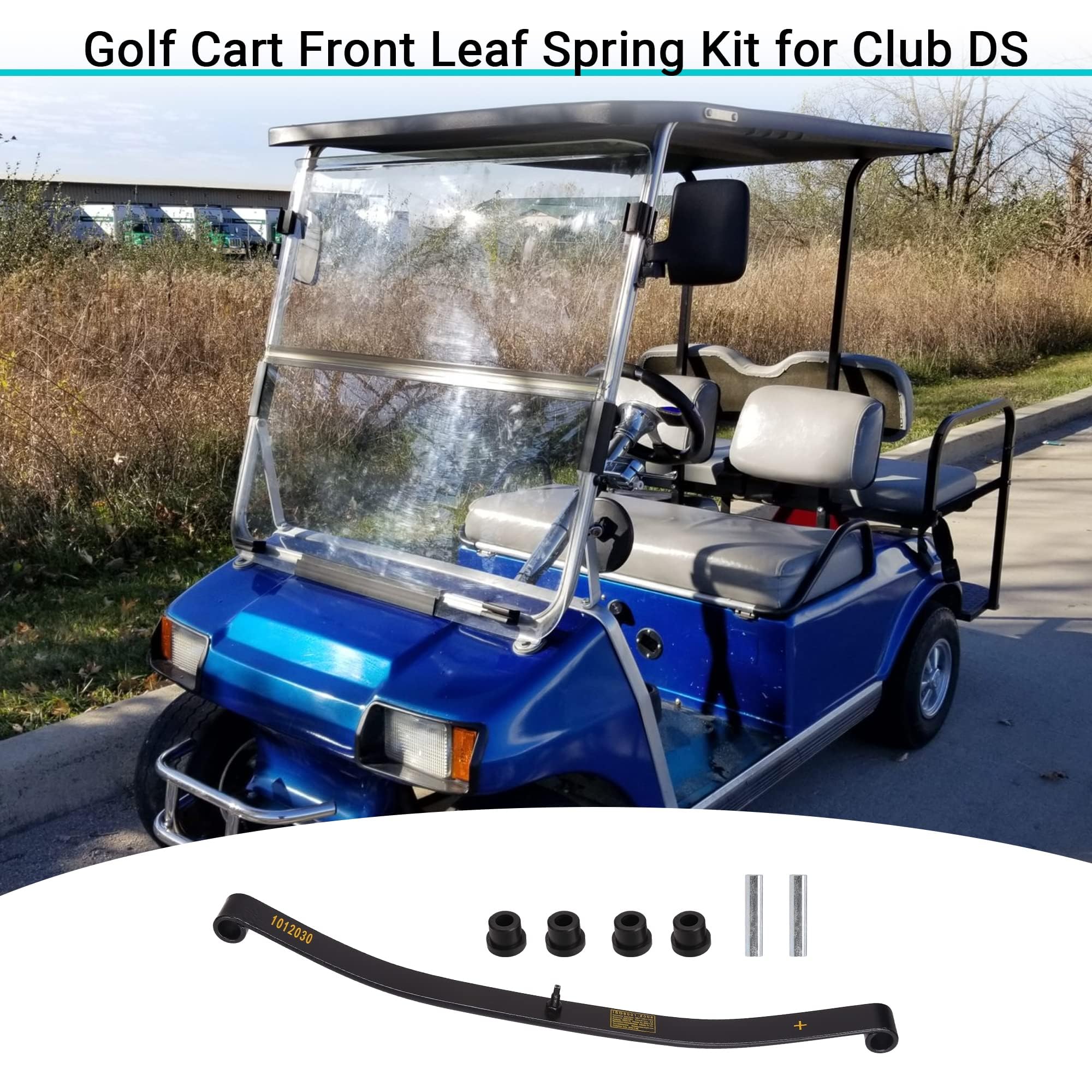 10L0L Golfwagen-Vorderblattfeder mit Buchsen-Set für Club Car Precedent, Einblatt-Feder-Set mit Buchsen und Hülsen für Club Car DS