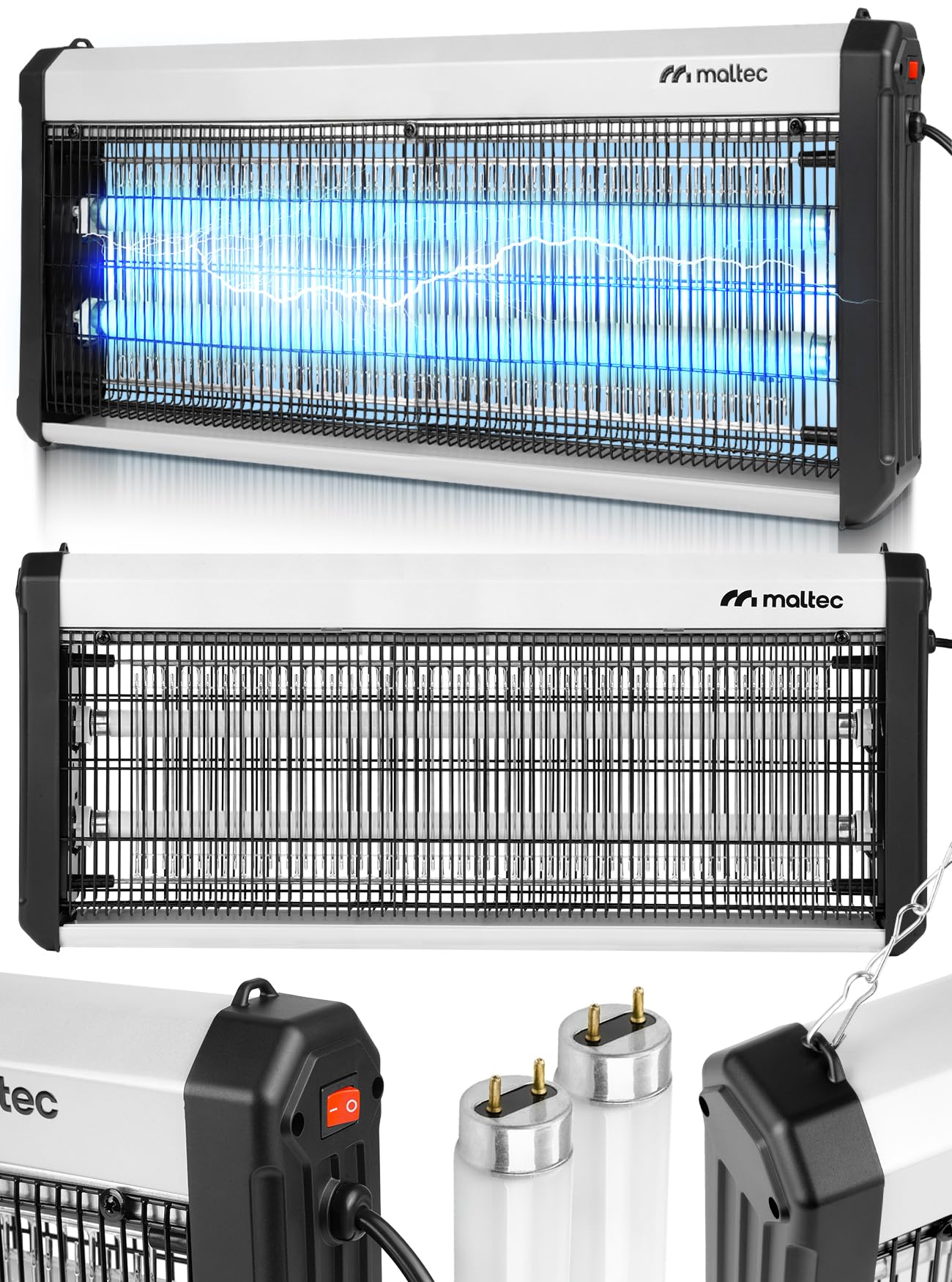 MalTec MasterKiller elektryczna pułapka na owady, 40 W, UV, lampa przeciw komarom