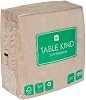 Table Kind | 100 Bulk Pack Soft Recycled Paper Napkins, Brown Disposable Party Serviettes, Catering & Everyday Use, Eco-Friendly, Kraft Unbleached Home Compostable | Recyclable Made in EU, 2ply, 33cm