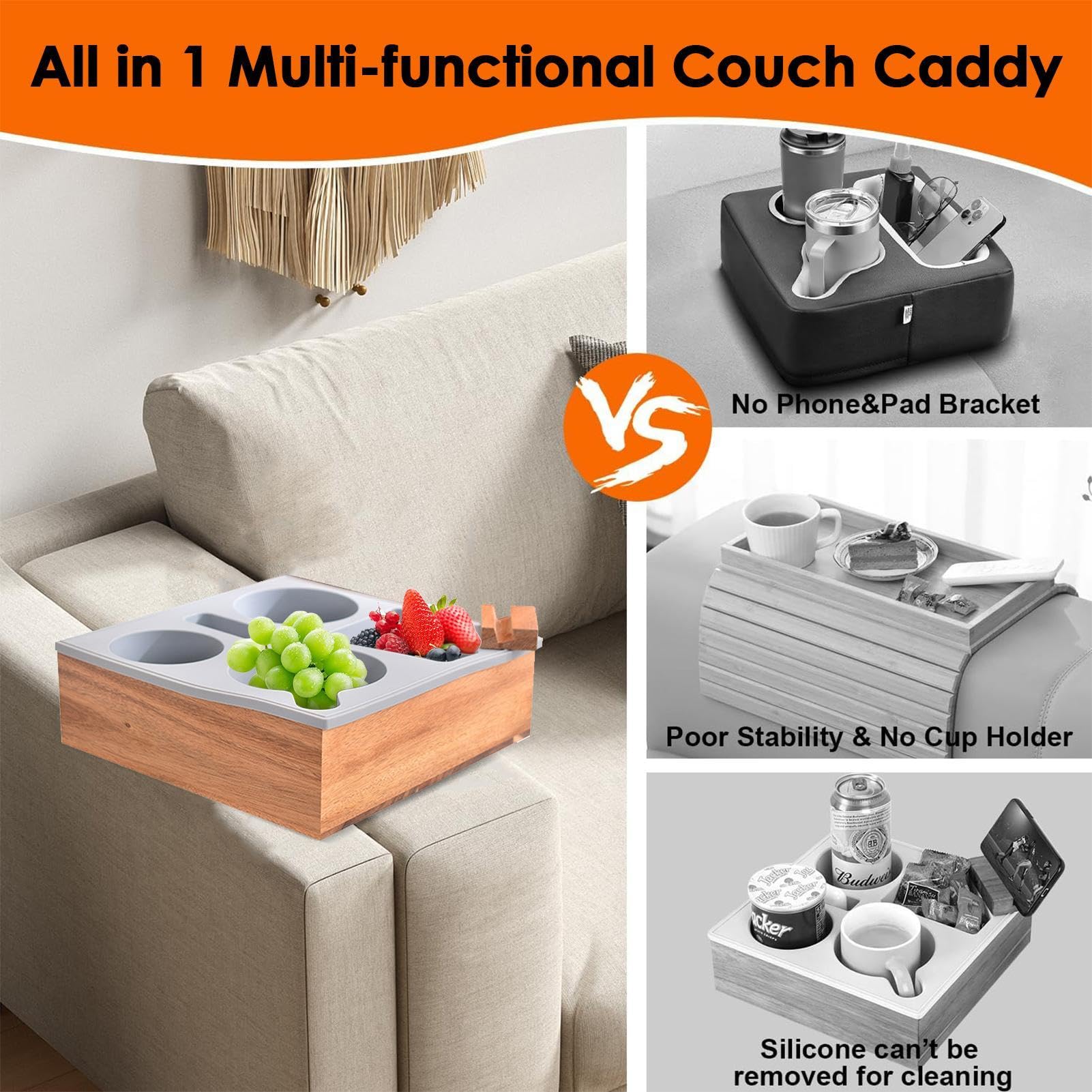 Générique Snackhalter für Sofa, Getränkehalter, Sofa, abnehmbar, leicht