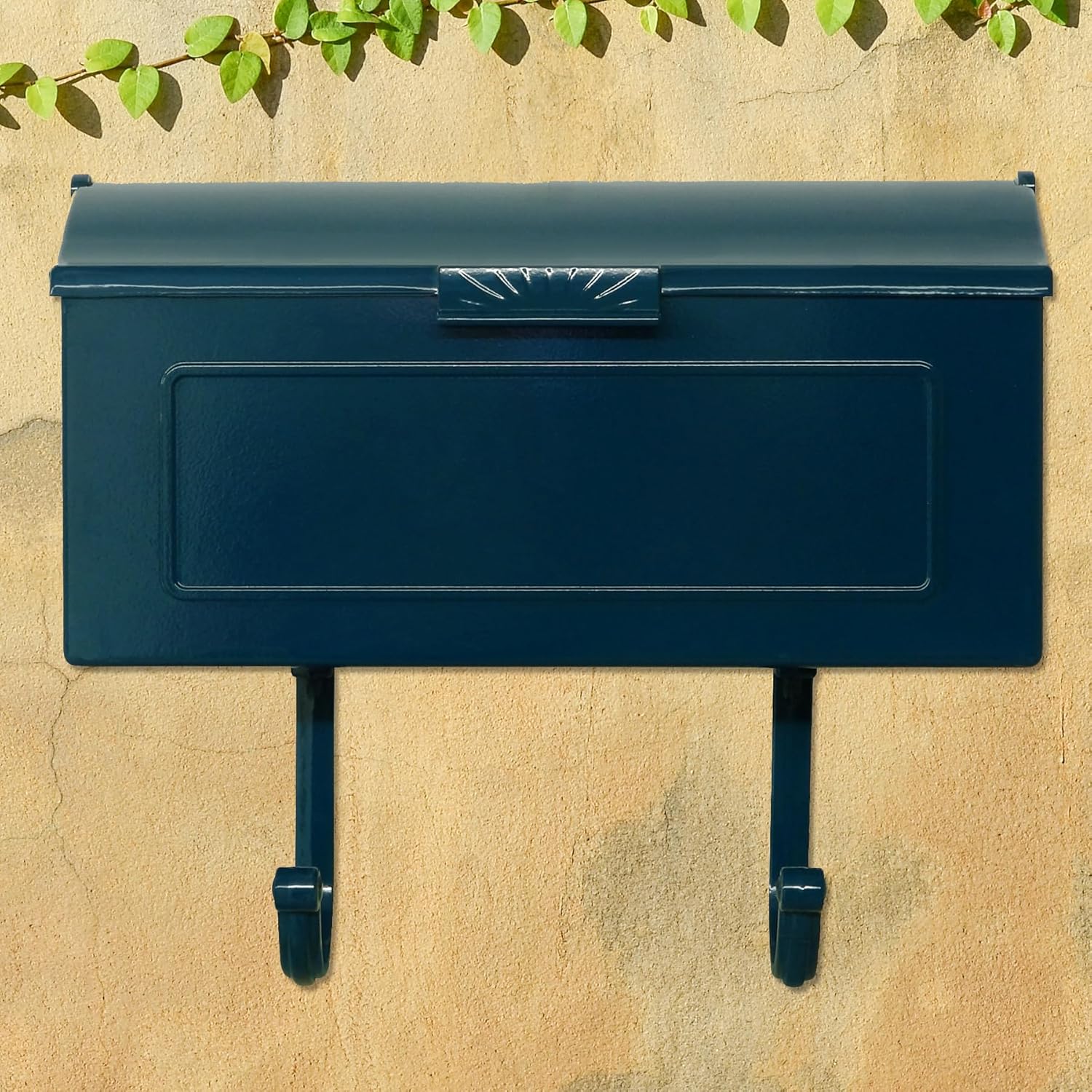 Special Lite Nash Horizontal Wall Mount Mailbox - Blue Aluminum Mailbox for Wall Mount - SHN-1006-BLU