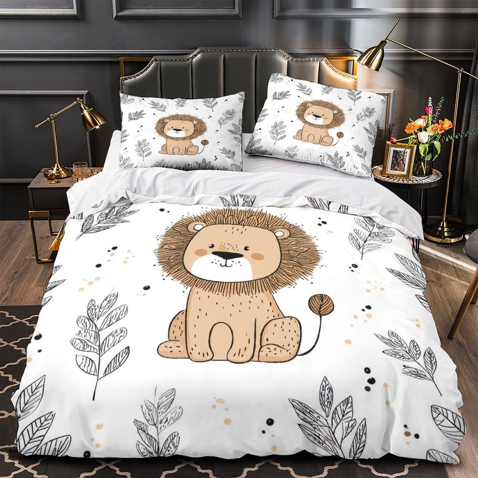 Parure de lit agneau mignon avec housse de couette 3D respirante 200x200cm