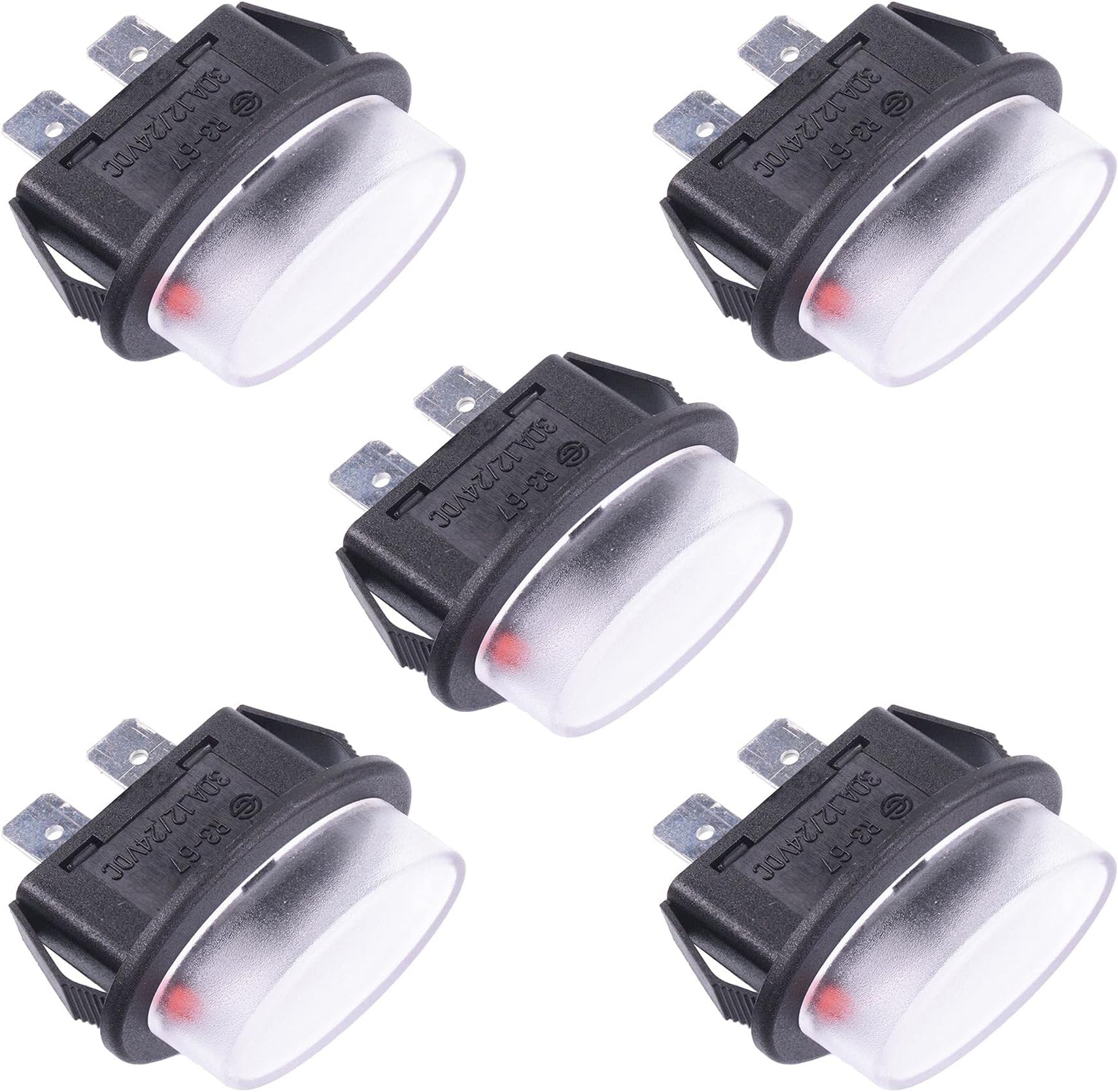 Standard Blade Heavy Duty LED Fuse Holder 30A R3-67L Auto Automotive Car DIY (Pack of 5)