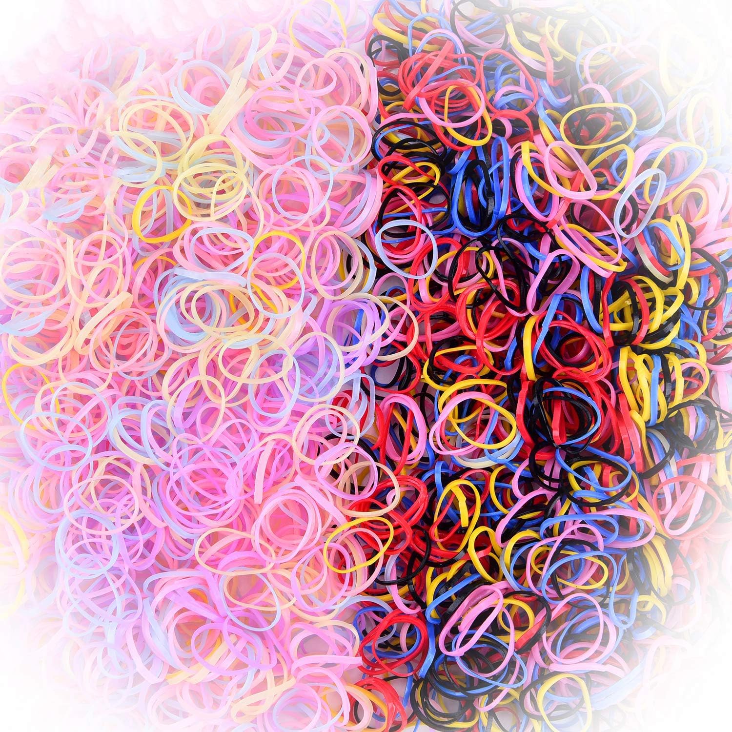 2000 PCS Mini Small Rubber Bands for Hair, Tiny Clear Hair Elastics, Hair Rubber