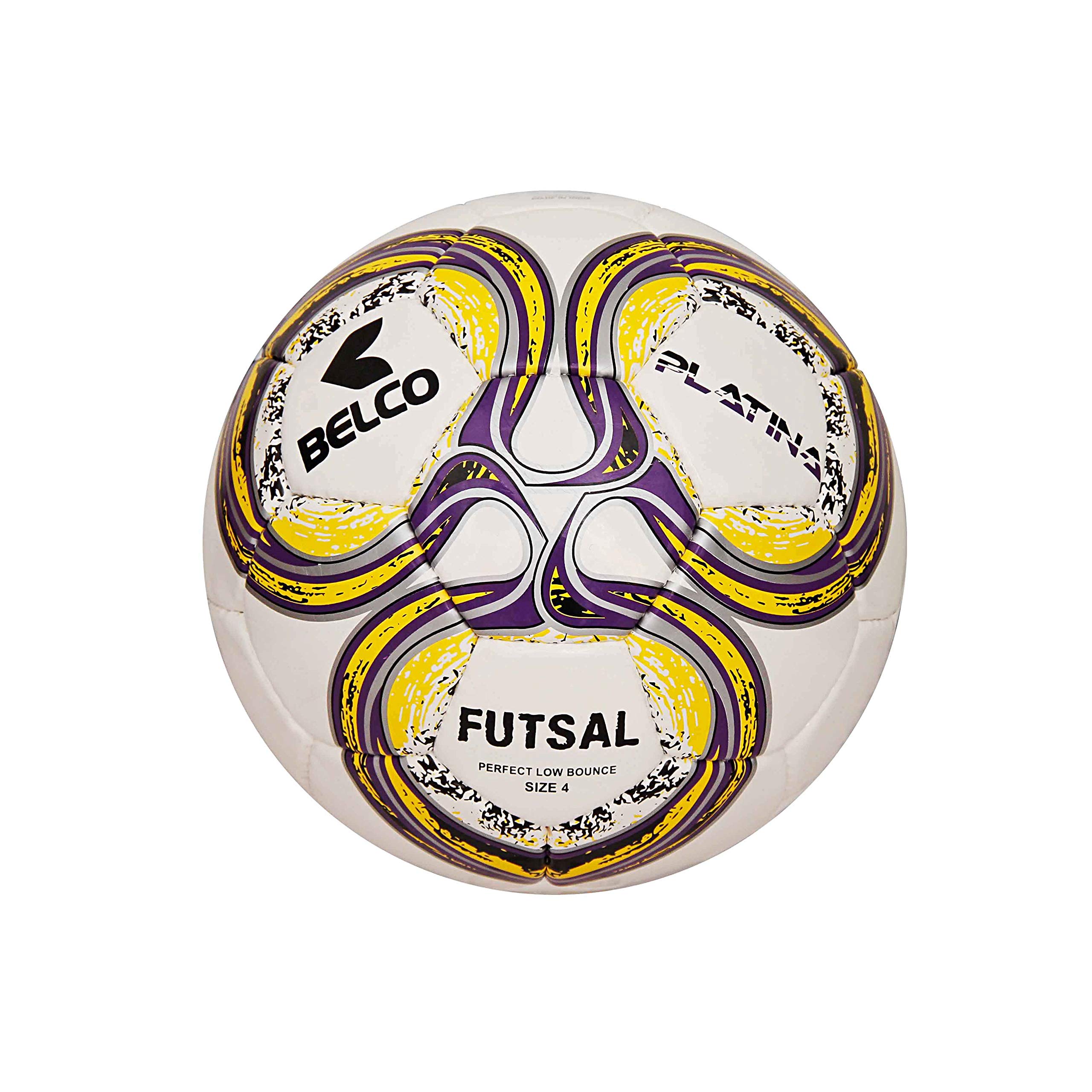 Belco Sports Platina Yellow 3PLY 1.5M PU Futsal Ball Football Size 4 (B07KR8Z64K) Amazon Price History, Amazon Price Tracker