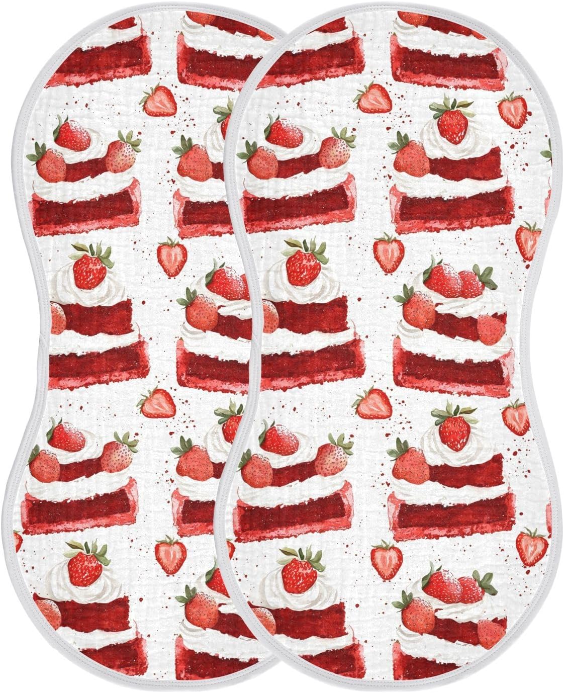 vvfelixl Red Velvet Cake Burp Cloths for Baby Boy Girls Baby Washcloths Burp Rags 1 Pack
