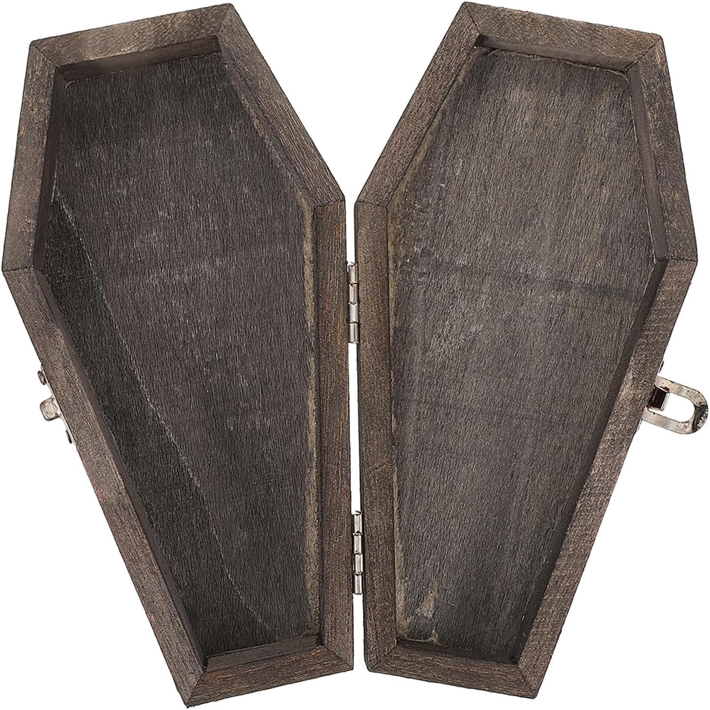 MAGICLULU Coffin Shape Jewelry Box Wooden Halloween Party Trinket Holder