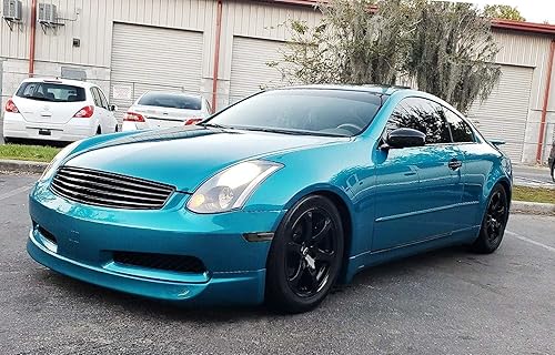 Miniatura 8 de iJDMTOY Kit de montaje de luz de marcador lateral de guardabarros delanteros LED ámbar ahumado oscuro compatible con Infiniti G35 Coupe 2003-2007,