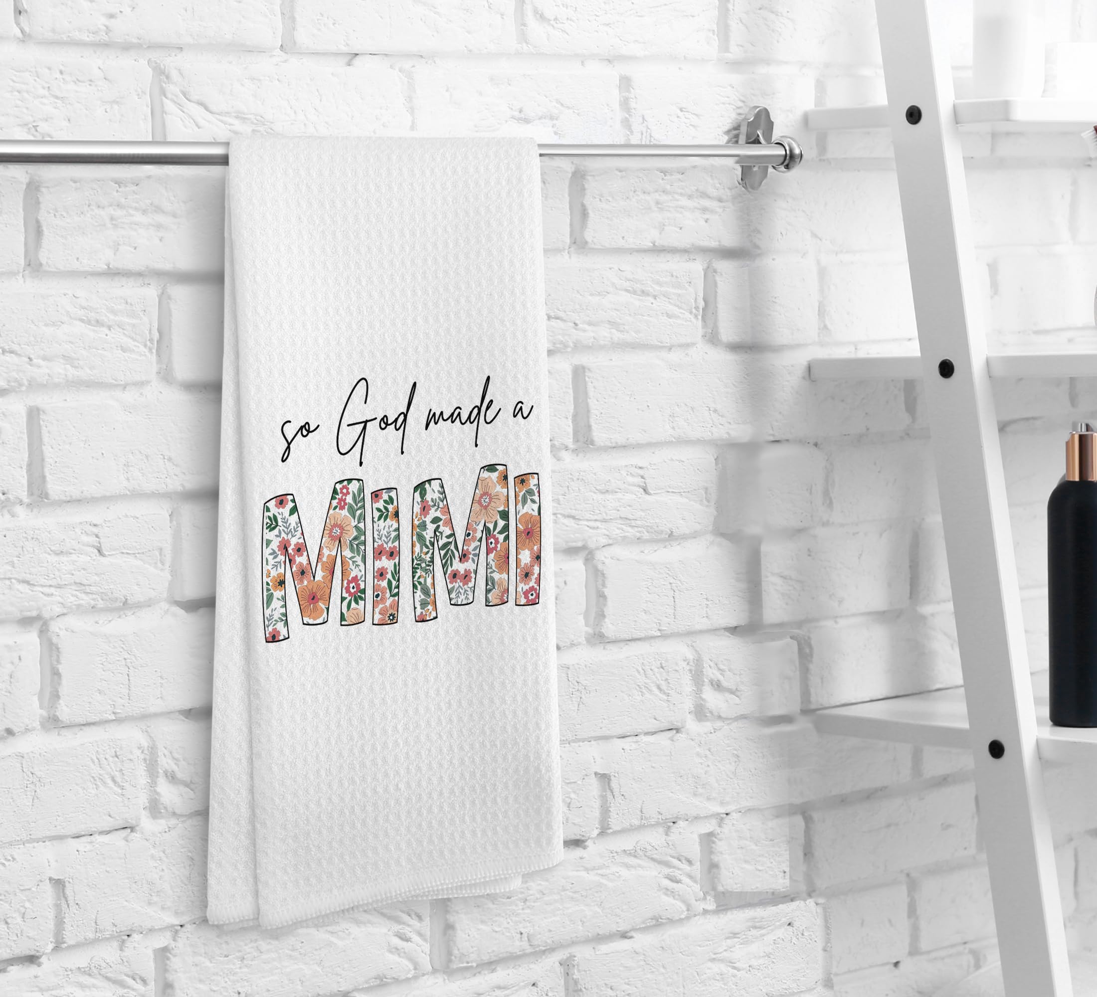 Mimi Kitchen Towels Dishcloths, Mimi Gifts for Grandma from Grandkids, Grandma Gifts, Make a Mimis Drying Cloth Hand Towels Tea Towels for Bathroom Kitchen, 16×24 Inches
