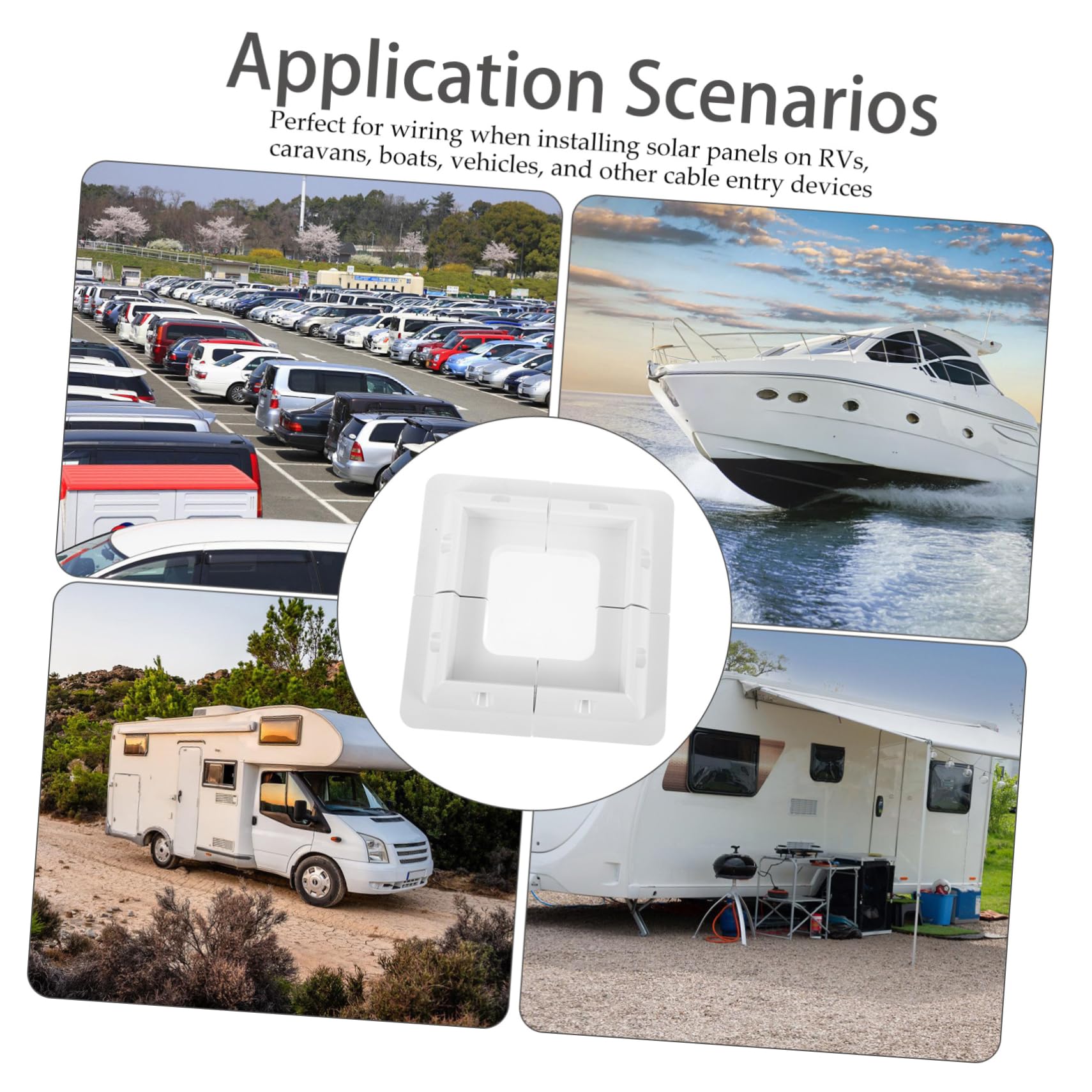 4piezas Soporte De Montaje Para Panel Solar De Soporte Para Autocaravanas Trailers y Tejados Estructura Resistente y Fácil Instalación Plastico